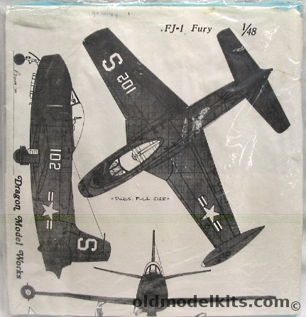 Dragon 1/48 North American FJ-1 Fury - Bagged plastic model kit